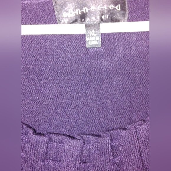 Connected Apparel Long Sleeve Purple Dress 100% Acrylic Size XL - Picture 5 of 5